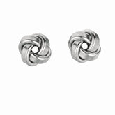Silver Small Polished Love Knot Earring